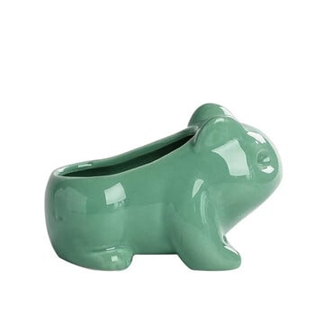 Creative Ceramic Mini Flowerpot Jucculent Planter Cute Green Plants Planter Γλάστρα με τρύπα Διακόσμηση κήπου σπιτιού εξωτερικού χώρου