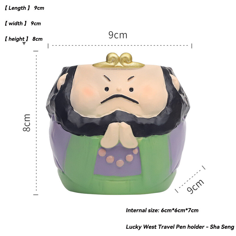 Kūrybinis vazonas sukulentams Oro augalai Derva gėlių vazonas Dekoratyvinis kambarys Biuro stalas Beždžionių karalius Tang Sanzang papuošalai