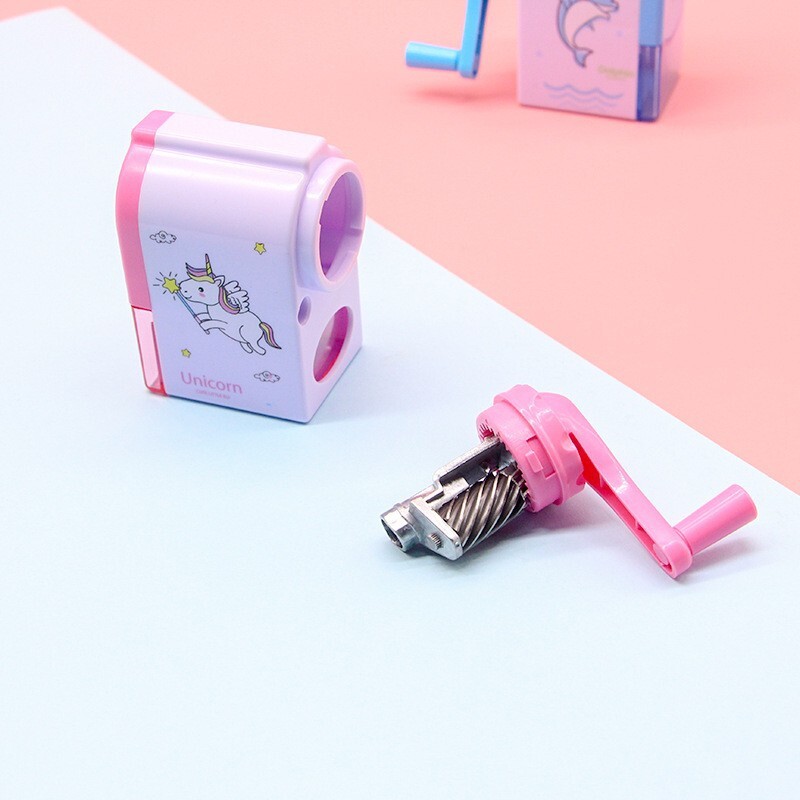 Papirnice, školski pribor, učenici osnovnih i srednjih škola, ručno šiljilo za olovke, crtano šiljilo za olovke, jednorog, dupin, šiljilo za olovke