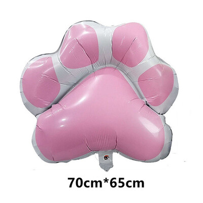 Kutya macska fólia lufi Rózsaszín Mancs Latex Ballon Állat Kisállat Party Boldog Születésnapot Banner Járőrözött Babazuhany Dekorációk Lányos Játékok