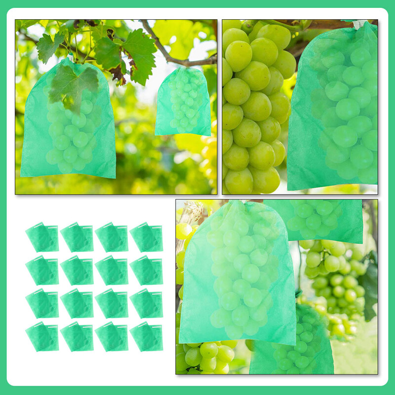50 vnt. Vaisių maišeliai Atsparūs musėms vynuogės Atsparūs vabzdžiams maišeliai Apsauginis augalų apsauginis dangtelis Spunbond neaustinis audinys