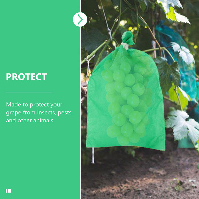 50 vnt. Vaisių maišeliai Atsparūs musėms vynuogės Atsparūs vabzdžiams maišeliai Apsauginis augalų apsauginis dangtelis Spunbond neaustinis audinys