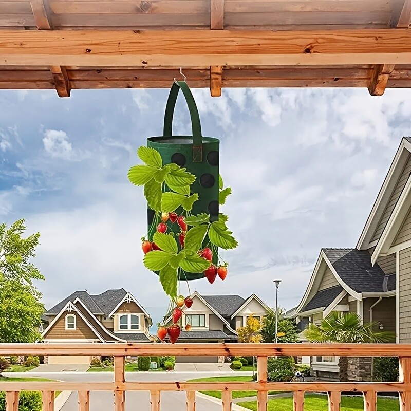 Sodo sodinimo krepšys, akytas kabantis braškių sodinimo krepšys, naudojamas daržovių sodinimo maišams kabinti šeimos balkonuose