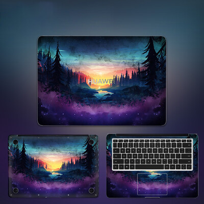 Piele autocolantă pentru laptop pentru 2024 Huawei MateBook D16 13 X Pro D14 D15 14s Huse decorative pentru notebook Sus/jos/Palmguard