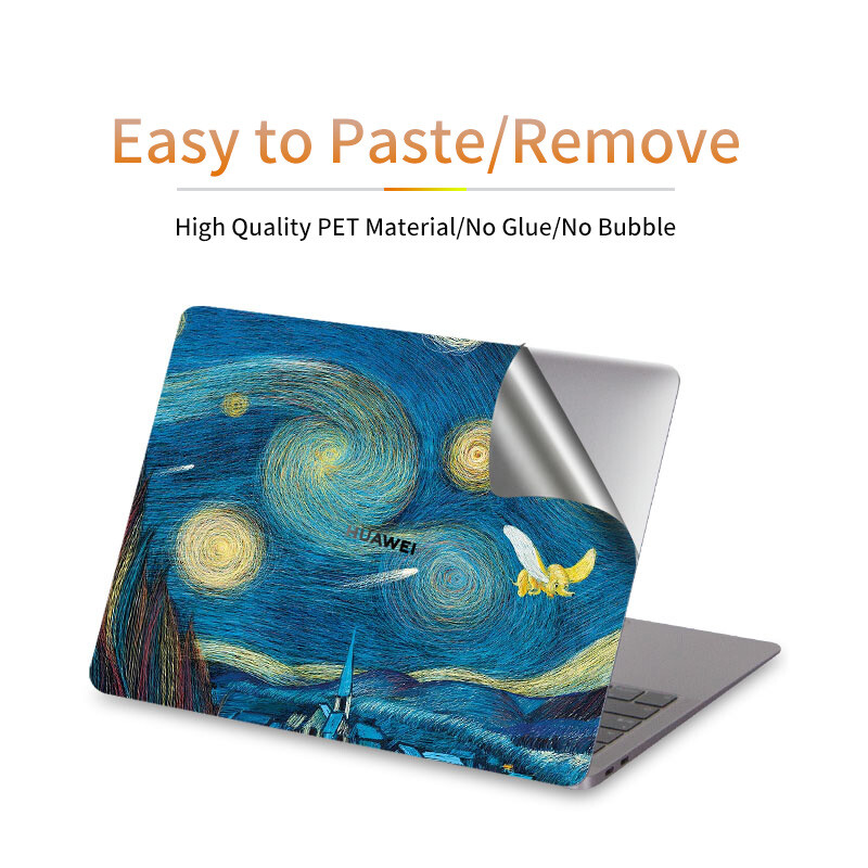 Piele autocolantă pentru laptop pentru 2024 Huawei MateBook D16 13 X Pro D14 D15 14s Huse decorative pentru notebook Sus/jos/Palmguard