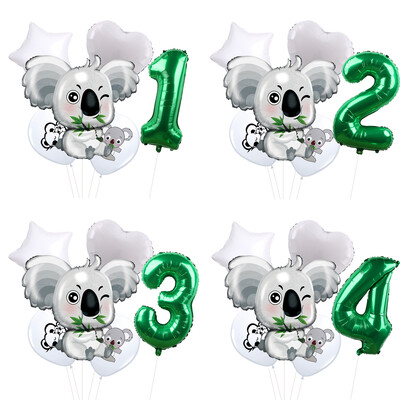 6 buc/lot Urs Koala Baloane din folie din latex Animale Animale de companie Baloane junglă leneș Zi de naștere Baby Shower Decor pentru petrecere Băiat Fată Jucărie pentru copii