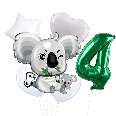 6db/tétel Koala Bear Latex Fólia Léggömbök Állatok Kisállat dzsungel Laza léggömbök Születésnapi Baby Shower Party Dekoráció Fiú Lány Gyerek Játék
