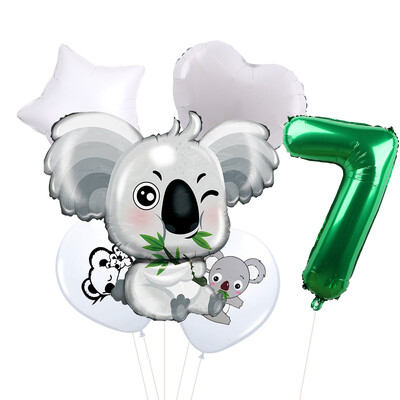 6db/tétel Koala Bear Latex Fólia Léggömbök Állatok Kisállat dzsungel Laza léggömbök Születésnapi Baby Shower Party Dekoráció Fiú Lány Gyerek Játék