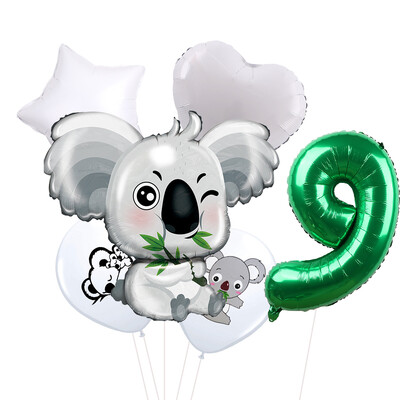 6db/tétel Koala Bear Latex Fólia Léggömbök Állatok Kisállat dzsungel Laza léggömbök Születésnapi Baby Shower Party Dekoráció Fiú Lány Gyerek Játék