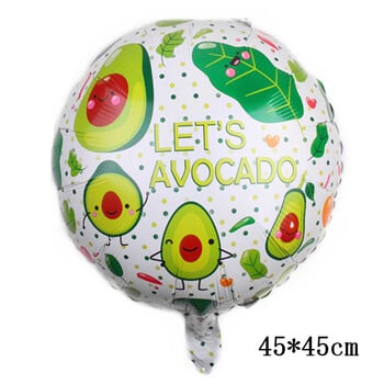 Green Lets Avocado Foil Balloons Fiesta Party Decoration Globos Happy Birthday Banner Plant Fruit Hawaii Baby Shower Ballon