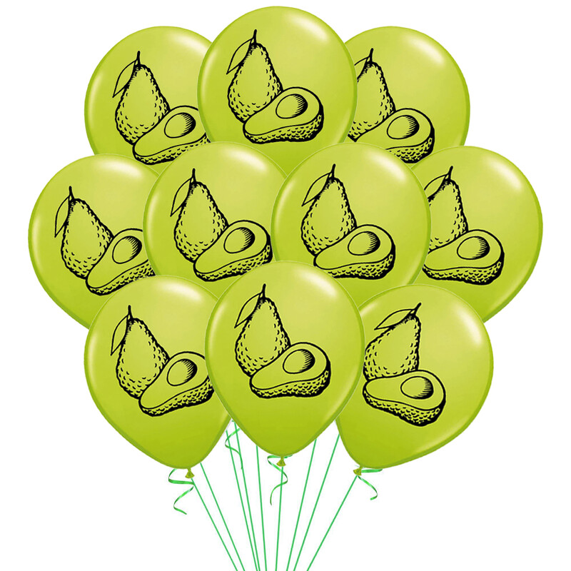 Zelené fóliové balóny s avokádom, fiesta, párty dekorácia, Globos, banner k narodeninám, rastlina, ovocie, Havaj, balón na oslavu bábätka