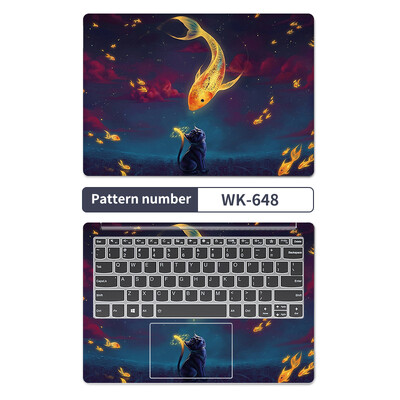 DIY laptop borító matricák 2db 13,3"14"15,6"17,3" vinyl tok Macbook/Lenovo/Mis/Hp/Acer Decorate matricatartozékokhoz