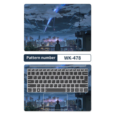 DIY laptop borító matricák 2db 13,3"14"15,6"17,3" vinyl tok Macbook/Lenovo/Mis/Hp/Acer Decorate matricatartozékokhoz