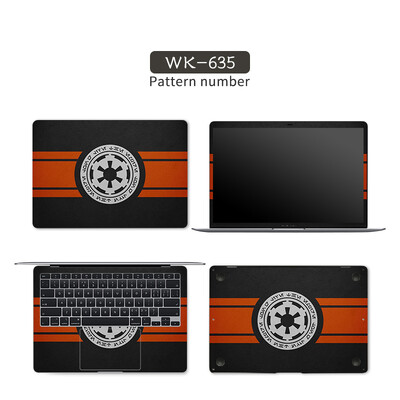 Čierny geometrický kryt, nálepky na notebook, fólia na notebook, vinylová nálepka 12", 13,3", 14", 15,6", 17" pre HP/Macbook/Acer/Msi, ozdobná nálepka