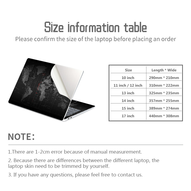 Čierny geometrický kryt, nálepky na notebook, fólia na notebook, vinylová nálepka 12", 13,3", 14", 15,6", 17" pre HP/Macbook/Acer/Msi, ozdobná nálepka