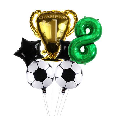 32-palcové zelené číslice, guľôčkové futbalové héliové balóny, trofejné balóny, detské darčeky, narodeninové párty, dekorácie pre deti