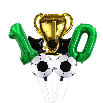 32-palcové zelené číslice, guľôčkové futbalové héliové balóny, trofejné balóny, detské darčeky, narodeninové párty, dekorácie pre deti