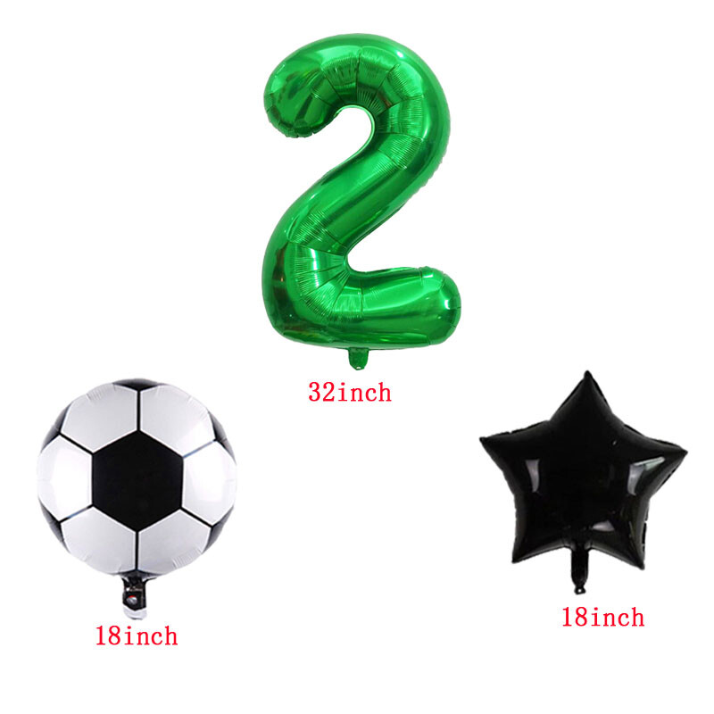 32-palcové zelené číslice, guľôčkové futbalové héliové balóny, trofejné balóny, detské darčeky, narodeninové párty, dekorácie pre deti