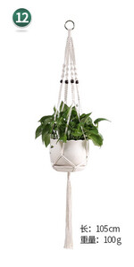 Umeraș pentru plante de macrame realizat manual Umeraș pentru plante Umeraș pentru ghivece de flori Umeraș pentru jardinieră Decor de perete Curte grădină agățată Jardinier agățat Coș suspendat