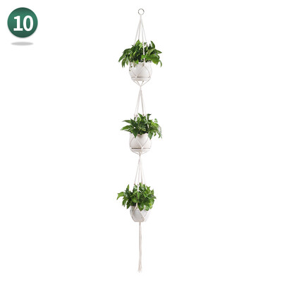 Umeraș pentru plante de macrame realizat manual Umeraș pentru plante Umeraș pentru ghivece de flori Umeraș pentru jardinieră Decor de perete Curte grădină agățată Jardinier agățat Coș suspendat