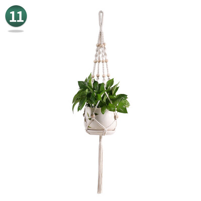 Umeraș pentru plante de macrame realizat manual Umeraș pentru plante Umeraș pentru ghivece de flori Umeraș pentru jardinieră Decor de perete Curte grădină agățată Jardinier agățat Coș suspendat