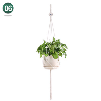 Umeraș pentru plante de macrame realizat manual Umeraș pentru plante Umeraș pentru ghivece de flori Umeraș pentru jardinieră Decor de perete Curte grădină agățată Jardinier agățat Coș suspendat