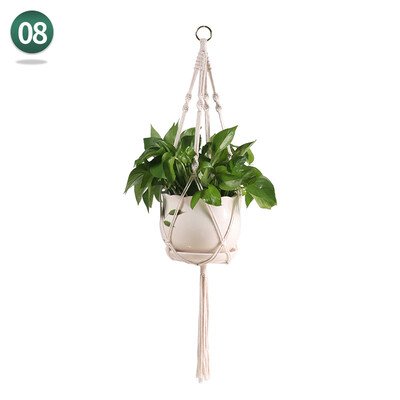 Umeraș pentru plante de macrame realizat manual Umeraș pentru plante Umeraș pentru ghivece de flori Umeraș pentru jardinieră Decor de perete Curte grădină agățată Jardinier agățat Coș suspendat