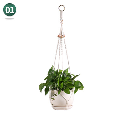Umeraș pentru plante de macrame realizat manual Umeraș pentru plante Umeraș pentru ghivece de flori Umeraș pentru jardinieră Decor de perete Curte grădină agățată Jardinier agățat Coș suspendat