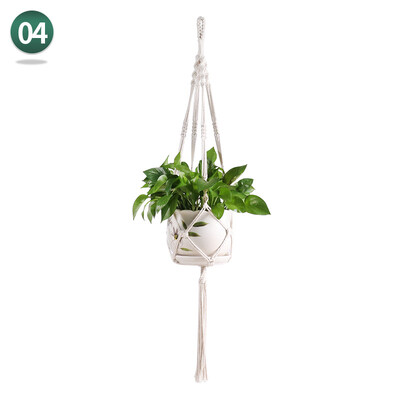 Umeraș pentru plante de macrame realizat manual Umeraș pentru plante Umeraș pentru ghivece de flori Umeraș pentru jardinieră Decor de perete Curte grădină agățată Jardinier agățat Coș suspendat