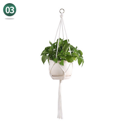 Umeraș pentru plante de macrame realizat manual Umeraș pentru plante Umeraș pentru ghivece de flori Umeraș pentru jardinieră Decor de perete Curte grădină agățată Jardinier agățat Coș suspendat