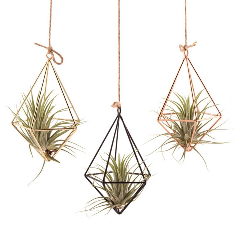 Fier Geometric Macrame Ghiveci Buzunar Perete Boho Curte Decor Home Grădinărit Plant Verde Suport Agățat Suport Plantă Aer Decor Home