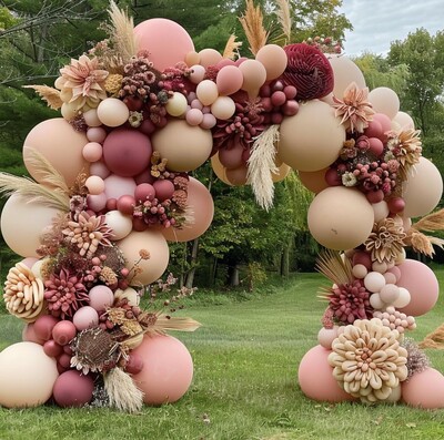 Poros rózsa rózsaszín léggömbív esküvői eljegyzési dekoráció Semleges Boho Nude Ballon Garland Kit Baby Shower Születésnapi Party dekoráció