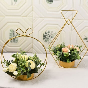 Floral Arrangement Planter Flower Stand Στήριγμα Μεταλλικό Κρεμαστό καλάθι λουλουδιών Επιτραπέζιο Στολίδι Γλάστρες Γάμου Διακόσμηση σπιτιού