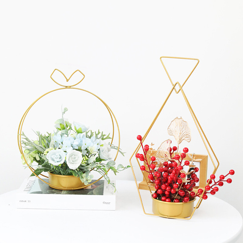 Virágkötészeti virágtartó virágállványtartó Fém függő virágkosár asztali dísz virágcserepek esküvői parti lakberendezés