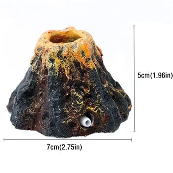 1 бр Аквариум Вулкан Форма на въздушен мехур Камък кислородна помпа Декорация Пръстен Каменен резервоар Плоча Въздушна помпа Декорация на аквариум