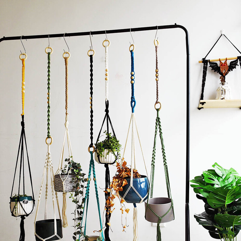 Umeraș cu extensie pentru oală, din bumbac macrame, fabricat manual, nou sosire