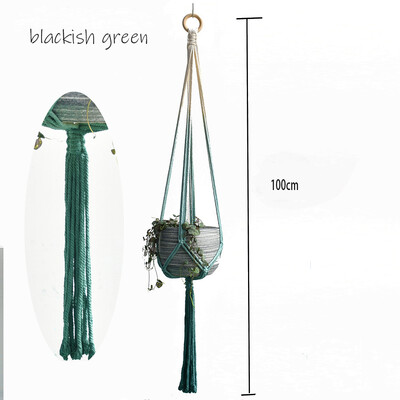 Gradienta krāsa Macrame iekštelpu krāsains pakaramais auga Macrame augu podu turētājam