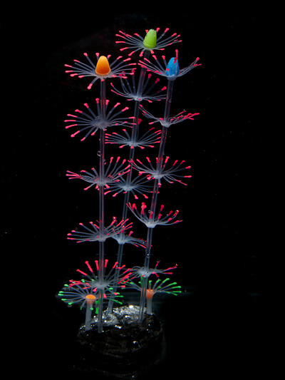 Silicone Glow Fish Tank Decorations Plants with Simulation Silicone Coral Artificial Horn Coral Aquarium Ornaments Luminous New