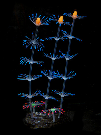 Silicone Glow Fish Tank Decorations Plants with Simulation Silicone Coral Artificial Horn Coral Aquarium Ornaments Luminous New