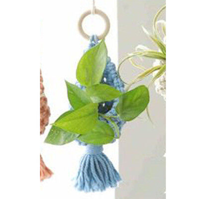 Makramé akasztók pamut szoba kézzel készített szőtt dekoráció akasztós kosarak virágcserép háló növényakasztó virágcserép tartó kosár