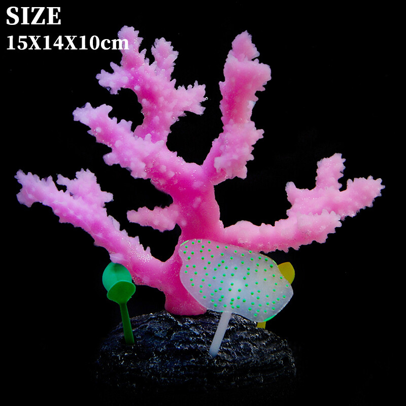 Rezervor de pește Water View Artificial Silicon Coral Decoration Peisaj subacvatic Submarin Plant Acvatic Accesorii pentru acvariu