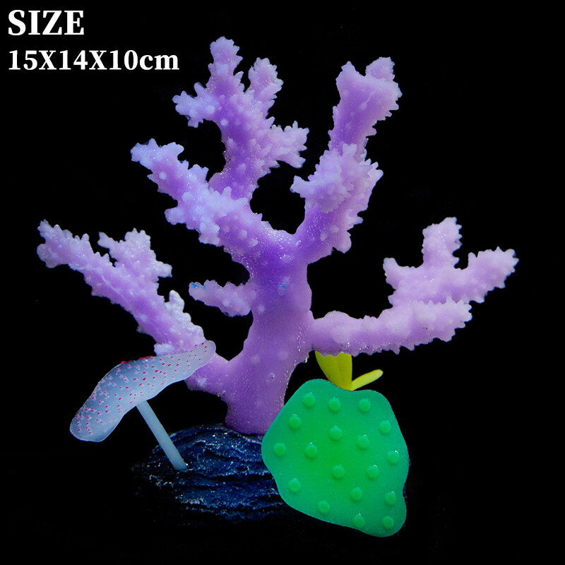 Rezervor de pește Water View Artificial Silicon Coral Decoration Peisaj subacvatic Submarin Plant Acvatic Accesorii pentru acvariu