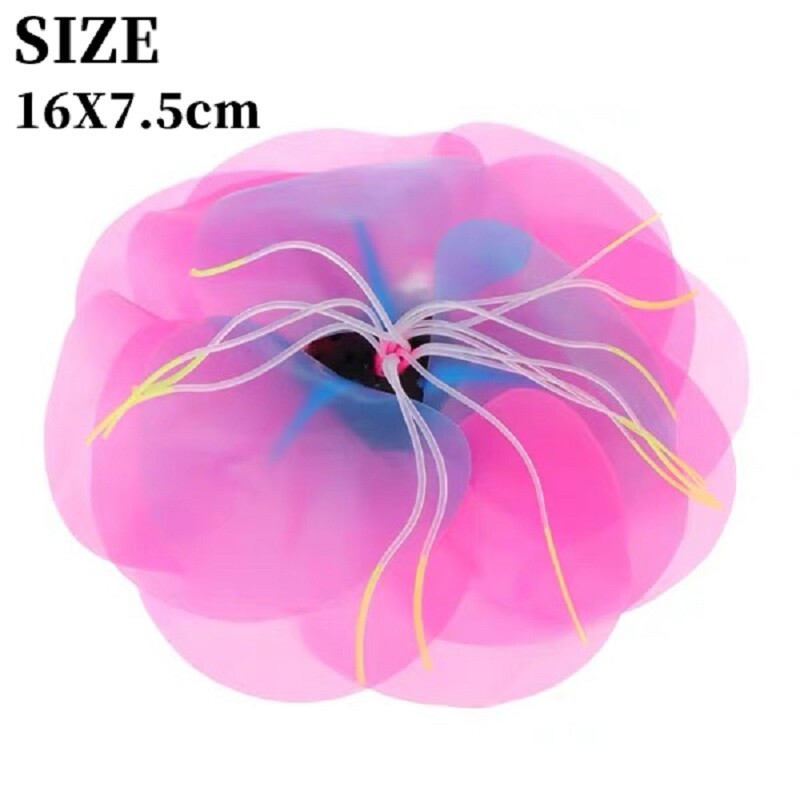 Τεχνητή φωτεινή διακόσμηση υδρόβιων φυτών Νούφαρο ανθισμένο ενυδρείο Προσομοίωση δεξαμενής ψαριών Αξεσουάρ τοπίου Ενυδρείο