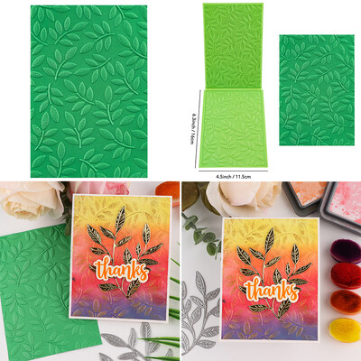 Τρισδιάστατο ανάγλυφο φάκελο Ρετρό μοτίβα φύλλα κλαδιά Σύννεφα φόντο για DIY Scrapbooking Χαρτί χειροτεχνίας άλμπουμ φωτογραφιών