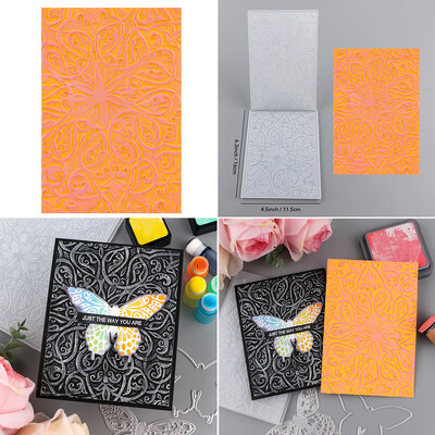 Τρισδιάστατο ανάγλυφο φάκελο Ρετρό μοτίβα φύλλα κλαδιά Σύννεφα φόντο για DIY Scrapbooking Χαρτί χειροτεχνίας άλμπουμ φωτογραφιών