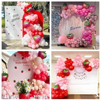 128 τεμ. Strawberry Balloon Garland Arch.