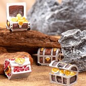 Simulation Treasure Chest Box Antique Creative Resin Fish Tank Landscape Coins Case Figurines Craft Gifts Στολίδι ενυδρείου