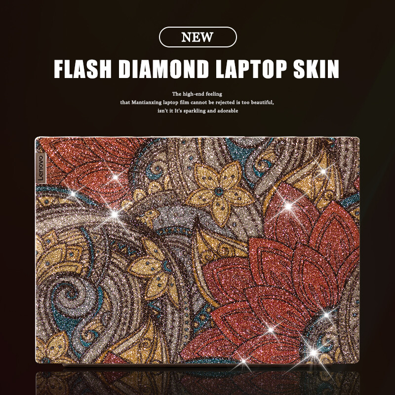 Egyszínű laptopmatrica-bőr, csillogó, fényes gyémántbőr, 12/13/14/15,6/17 hüvelykes dekoratív matrica HP/Lenovo/MacBook/Acer készülékekhez