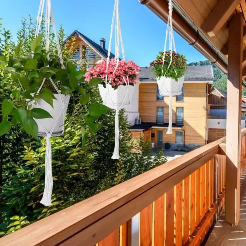 2 ks vešiak na rastliny, sieťka na kvetináče, 40 palcov, bavlnené lanové vešiaky na rastliny, 4-nohý vešiak na rastliny