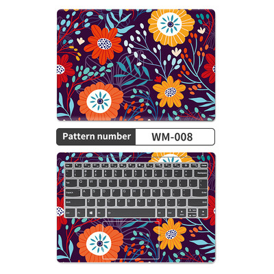 Universal Botany Cover Αυτοκόλλητα Laptop Skins 2 τεμ. 13,3"14"15,6"17,3" Vinyl Skin Leaf Decorate Decal for Macbook /Lenovo/Asus/Hp